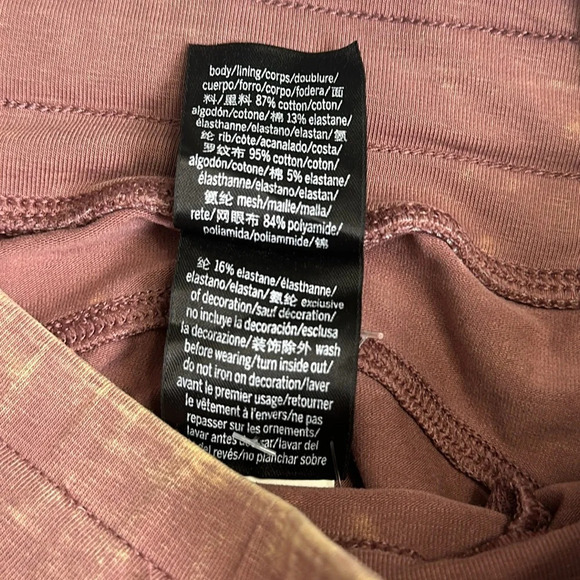 Victoria’s Secret PINK Yoga Women’s XSmall Leggings Brown Acid Wash NWT - Picture 11 of 14